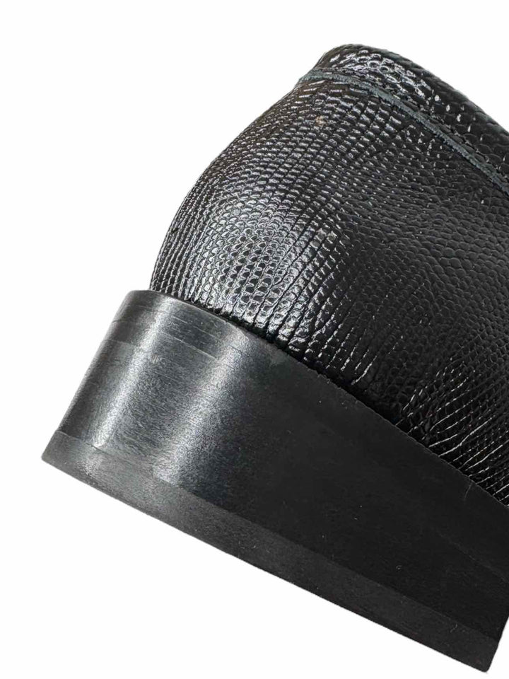 By Far Croc Embossed Leather Size 40 Loafers