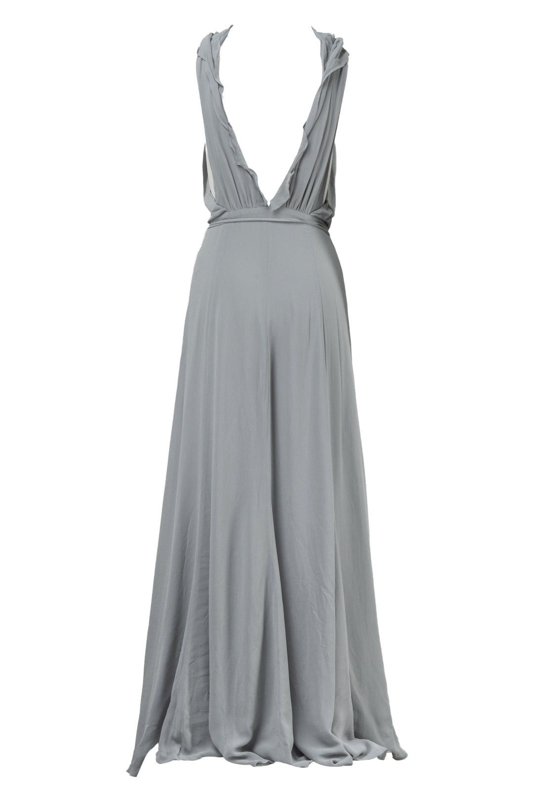 Reformation Size M Peppermint Ruffled Maxi Wrap Dress