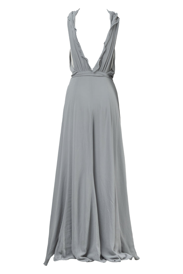 Reformation Size M Peppermint Ruffled Maxi Wrap Dress