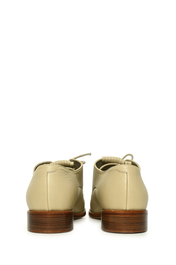 Loro Piana Size 37 Leather Lace-Up Oxfords