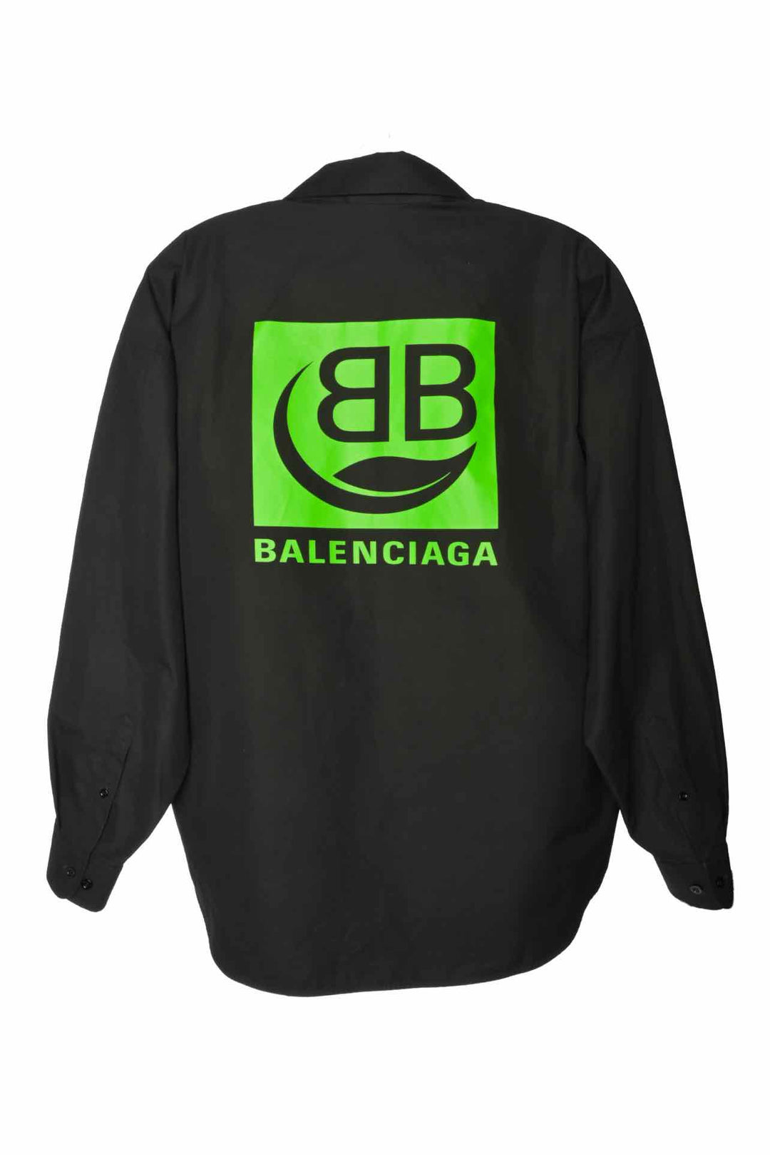 Balenciaga Size XS Men's 2019 BB Leaf Logo Shirt Long Sleeve
