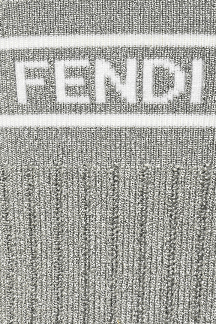 Fendi Size 36.5 Leather Rockoko Scuba Stretch Ankle Boots