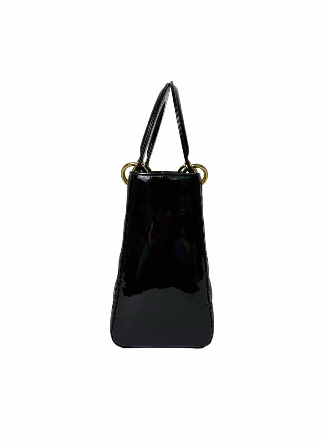 Dior Patent Leather Medium Lady Dior Purse
