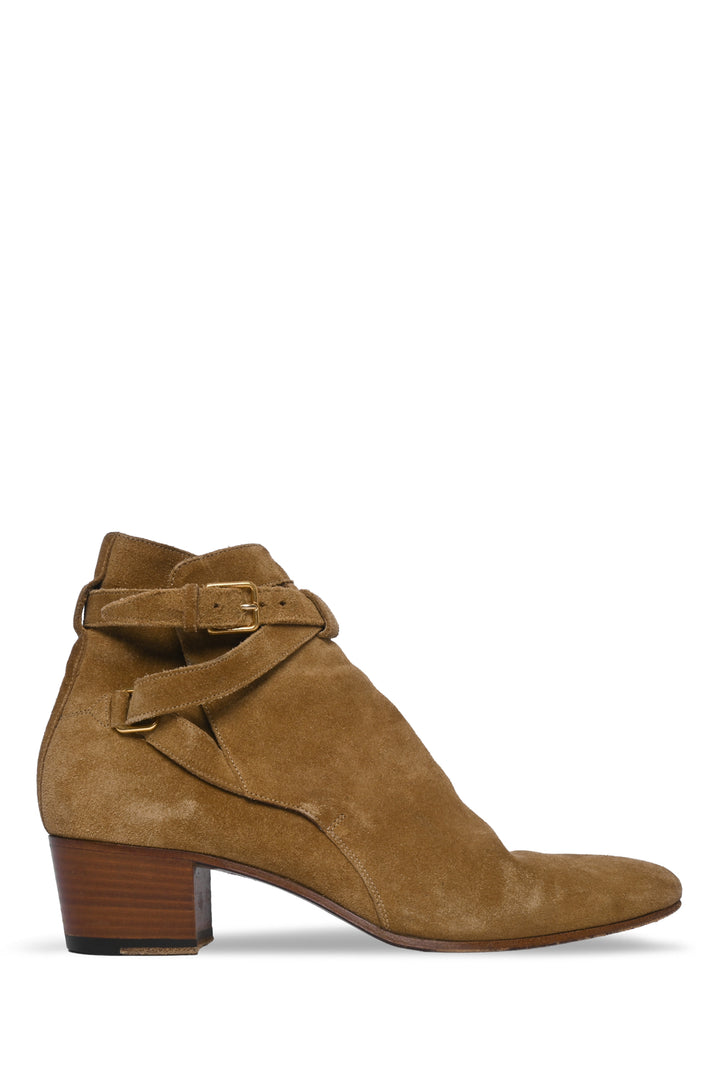 Saint Laurent Size 37.5 Suede Blake Ankle Boots