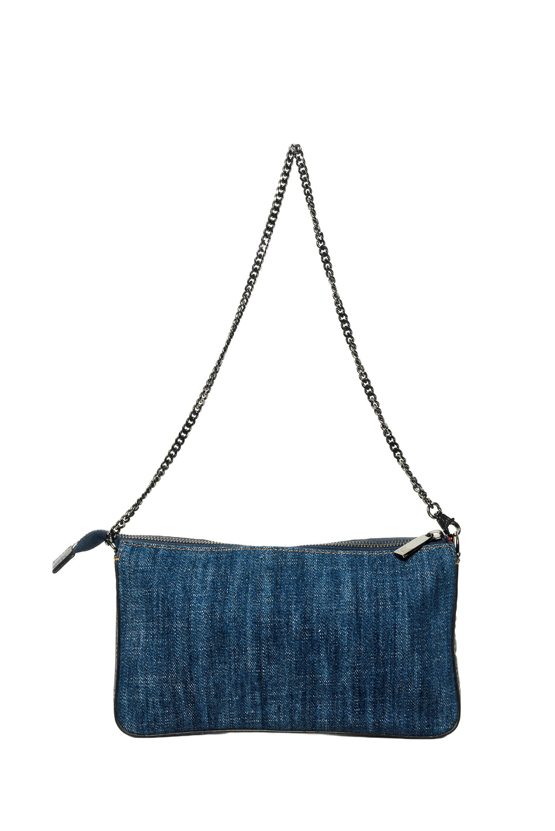 Christian Louboutin Loubila Denim Leather Trim Shoulder Bag