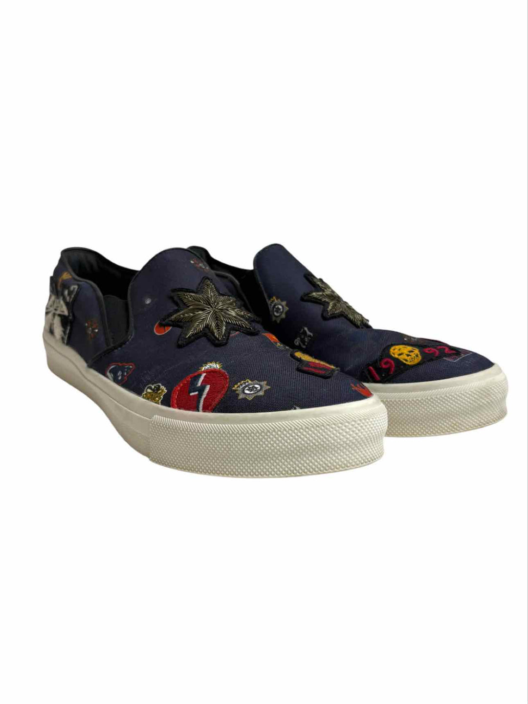 Alexander Mcqueen Size 42 Men's Patchwork Canvas Slip-on Sneakers