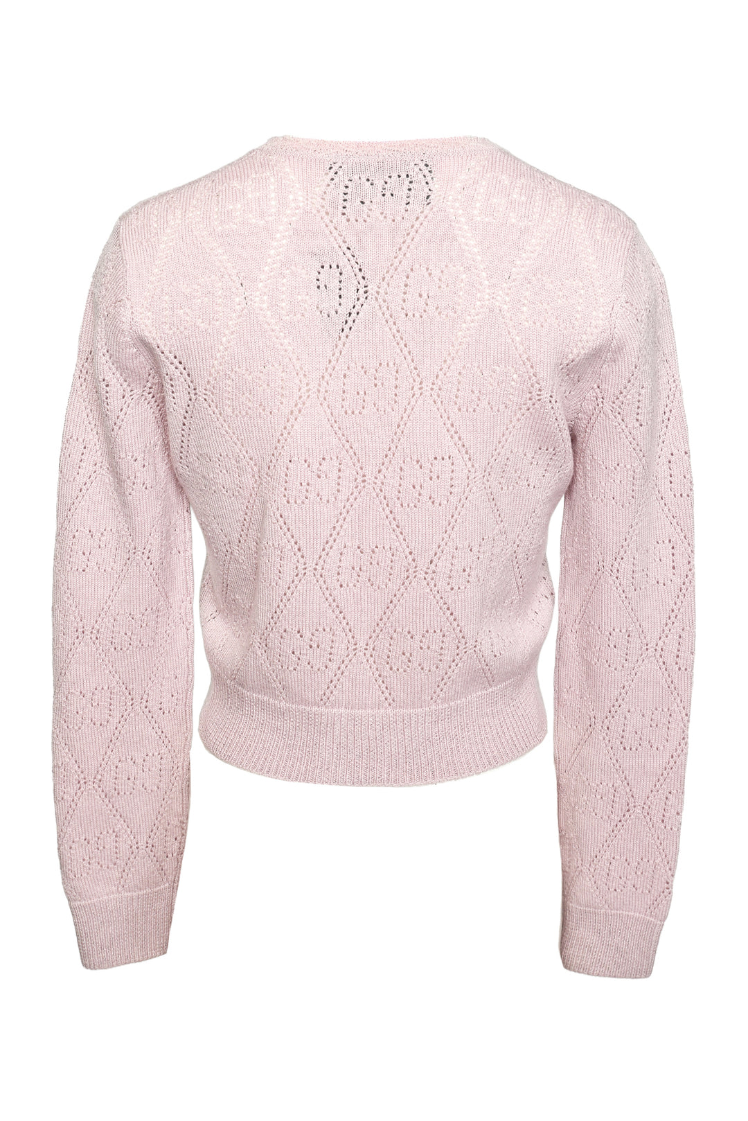 Gucci Size XS GG Perforated Crop Sweater