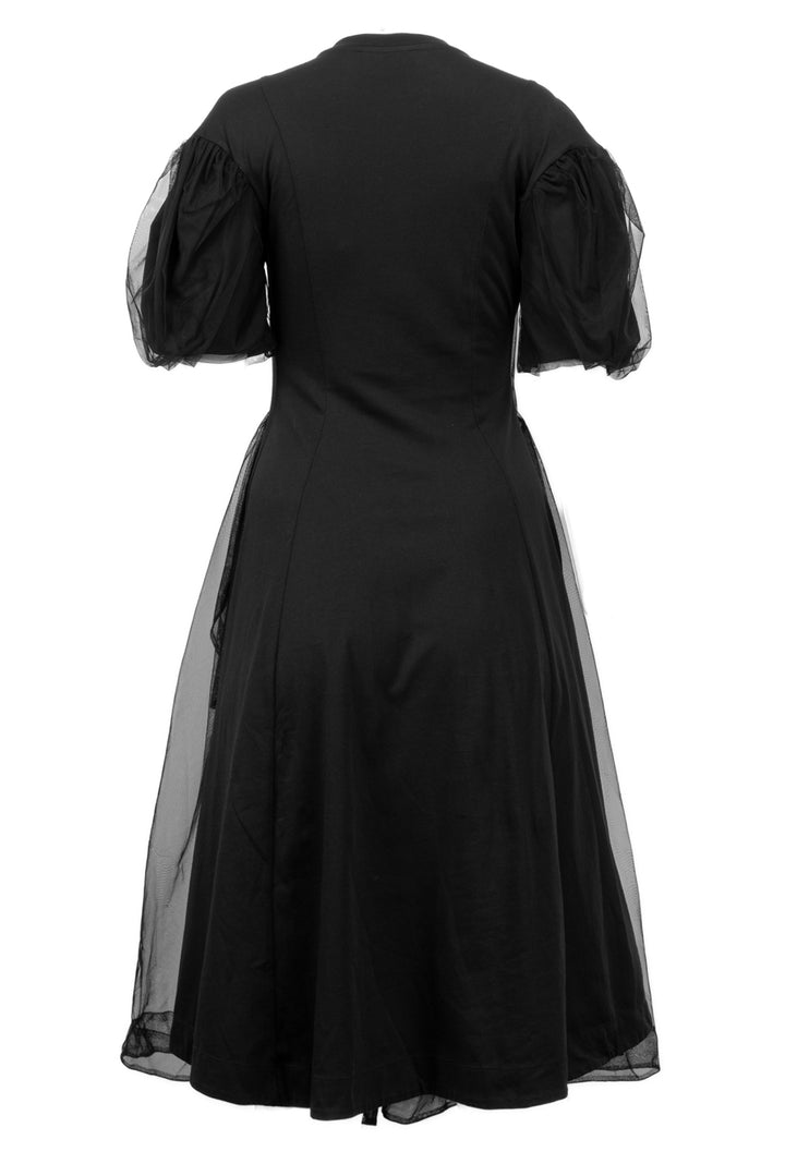 Simone Rocha Size XXS Sculpted T-Shirt Dress With Tulle Overlay