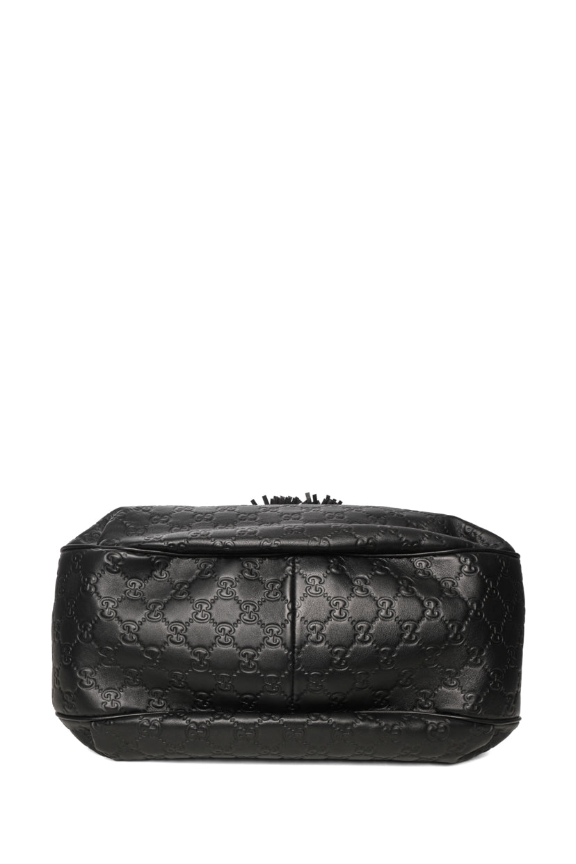 Gucci GG Signature Medium Emily Flap Hobo Shoulder Bag