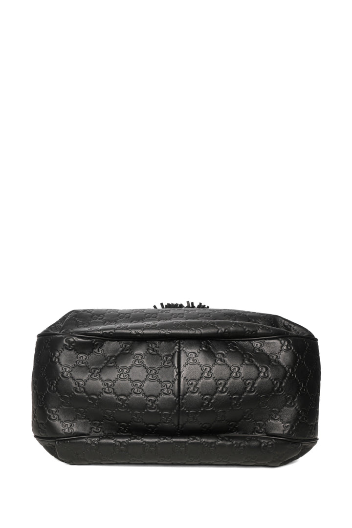 Gucci GG Signature Medium Emily Flap Hobo Shoulder Bag