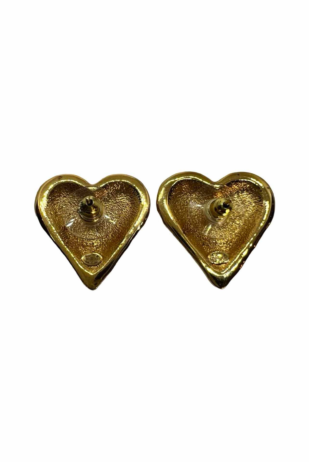 Chanel 2023 CC Heart Stud Earrings