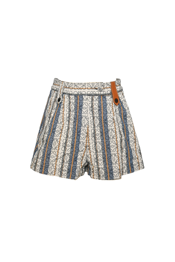 Loewe Size 4 Striped Anagram Pattern Shorts