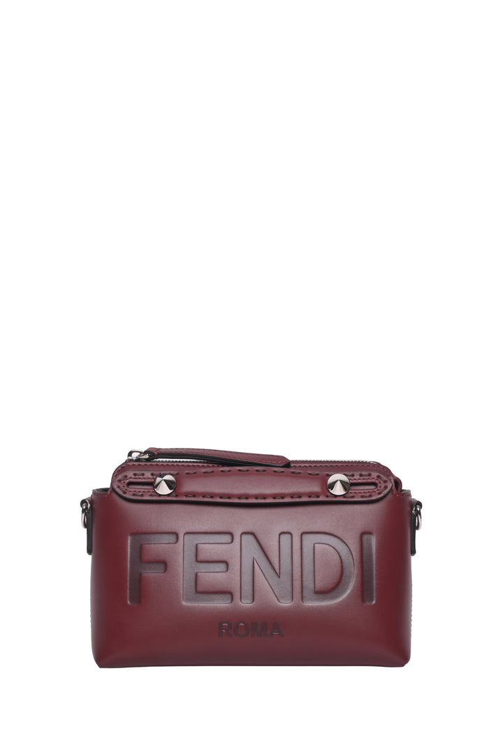 Fendi King Logo Embossed Mini By The Way Boston Bag