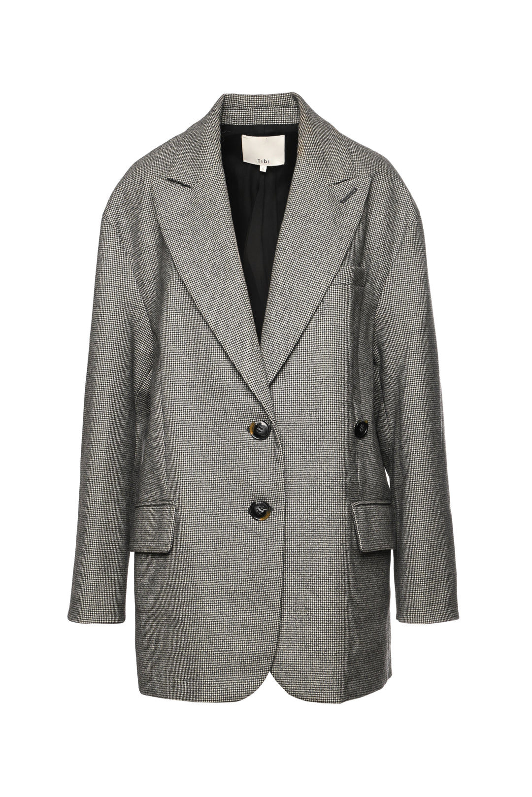 Tibi Size S Wool Houndstooth Blazer