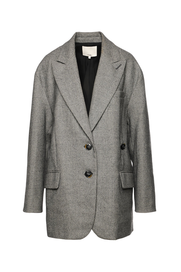 Tibi Size S Wool Houndstooth Blazer