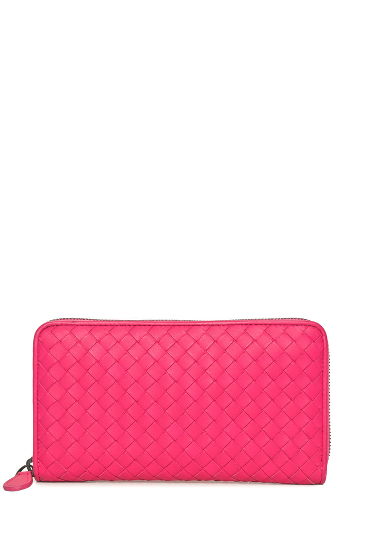 Bottega Veneta Intrecciato Zip Around Wallet