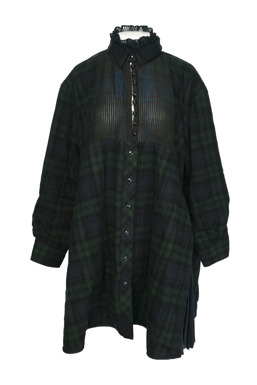 Sacai Size 2 Pleated Shirt Dress