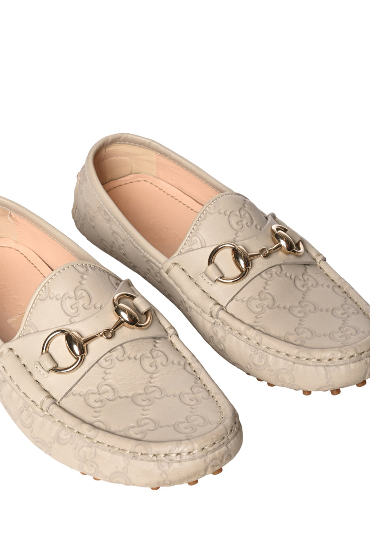 Gucci Size 35 Guccissima Leather Horse bit loafer