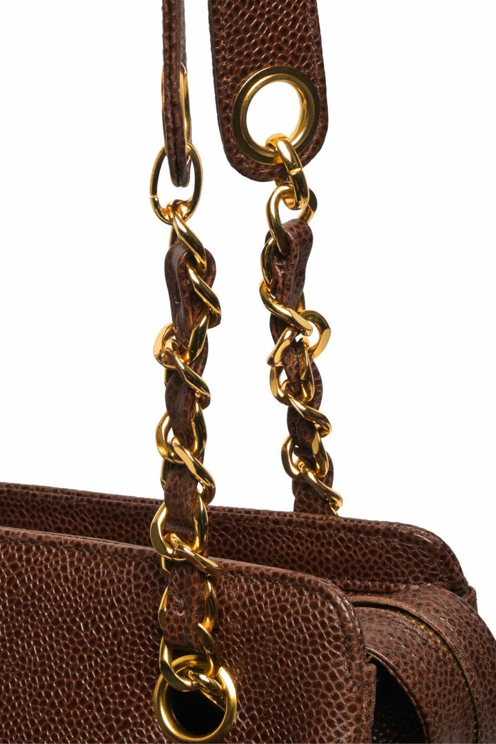 Chanel 1994-96 Caviar Triple CC Shoulder Bag