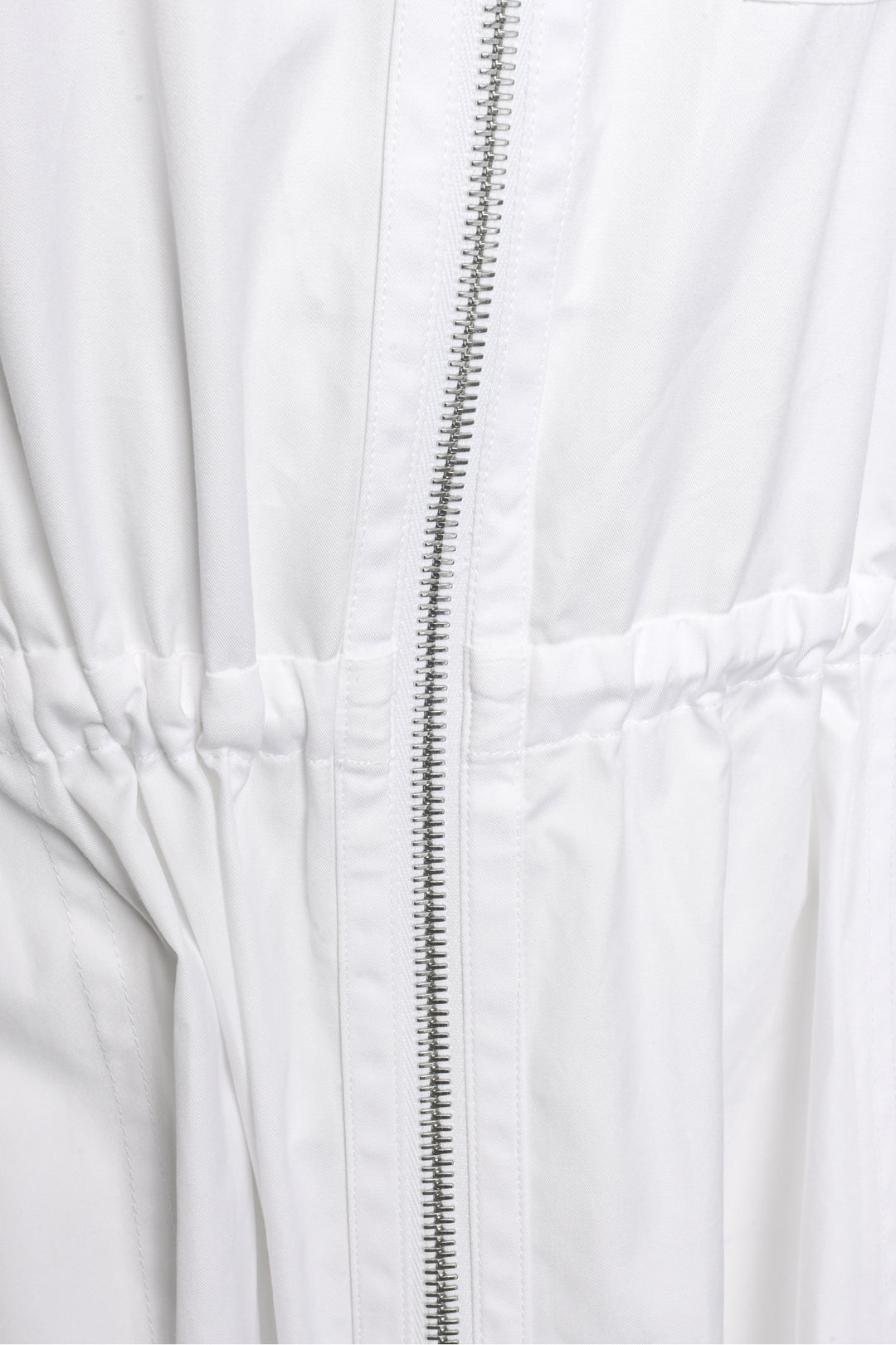 Hermes Size 4 Cotton Zip Cinched Midi Dress