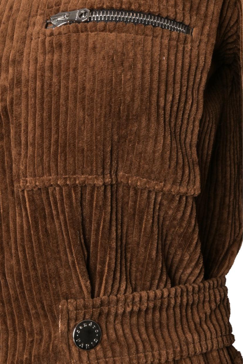 Sandro Size 34 Long Sleeved Corduroy Jumpsuit