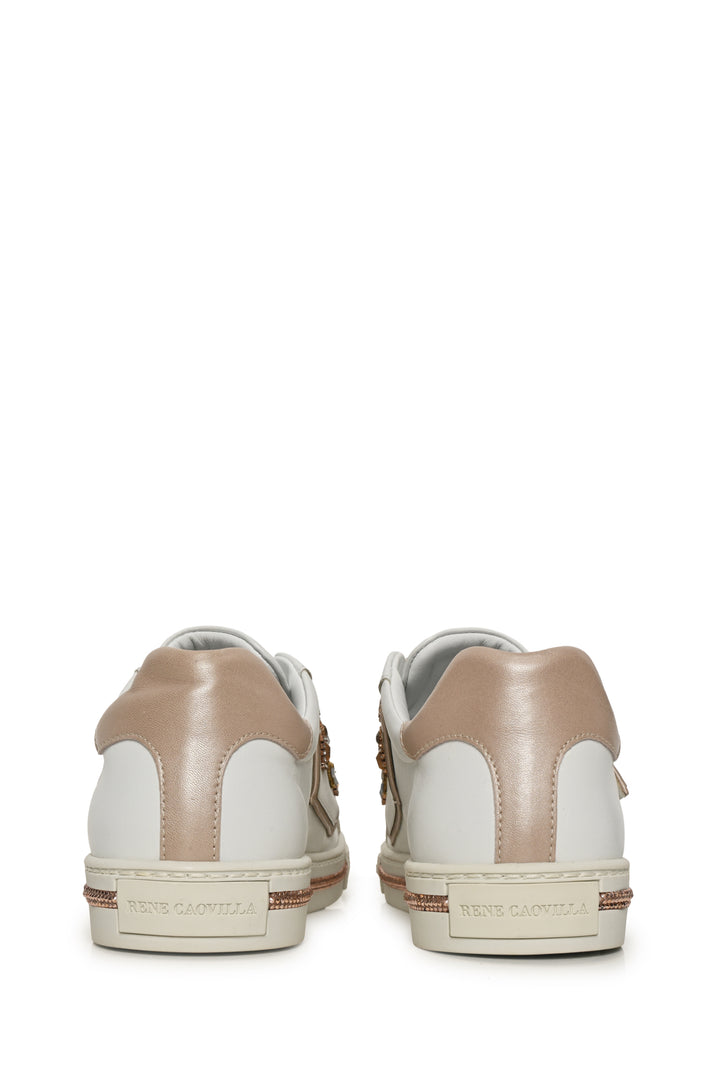 Rene Caovilla Size 38 Jewel-Embellished Sneaker