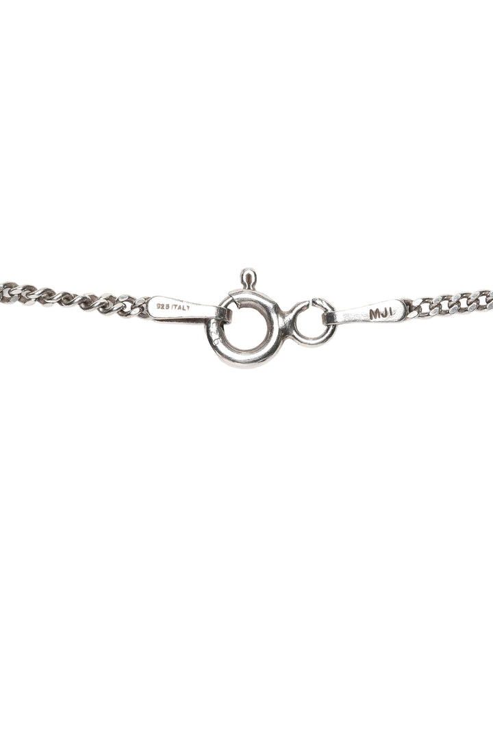 Peoples 10K White Gold Diamond Heart Pendant & Sterling Silver Chain Necklace