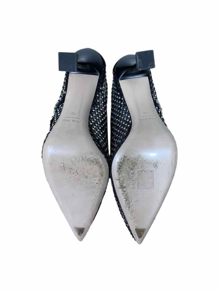 Miu Miu Crystal-embellished Size 40 Pumps