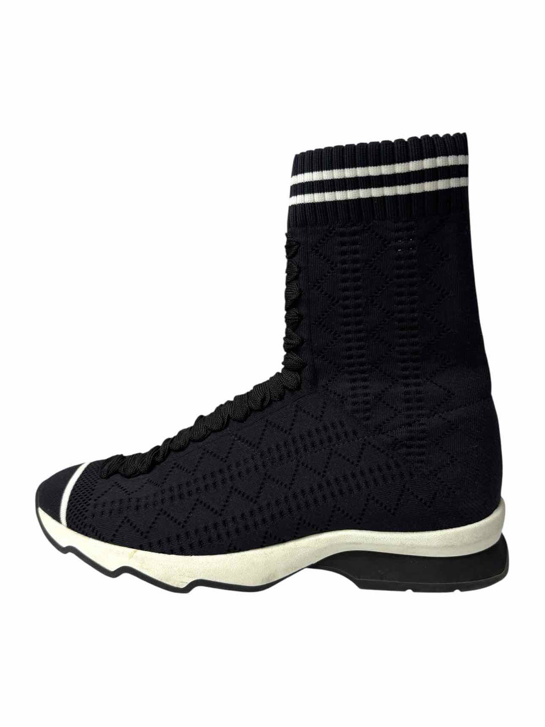 Fendi Stretch Knit Sock Size 37 Sneaker