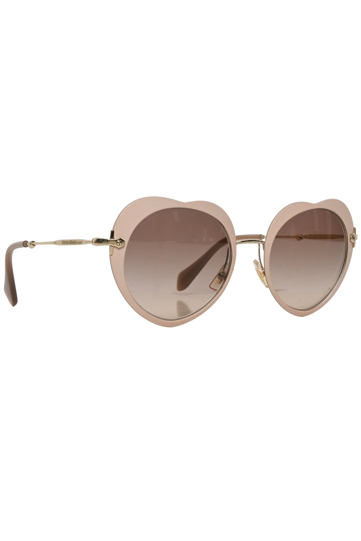 Miu Miu Heart Frame Sunglasses