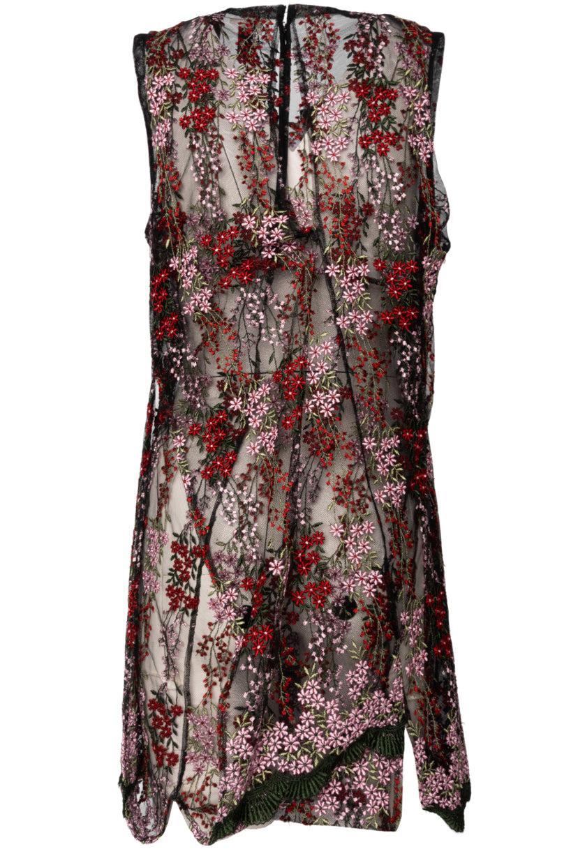 Junya Watanabe Size M SS 2012 Collection Floral Embroidered Mesh Dress