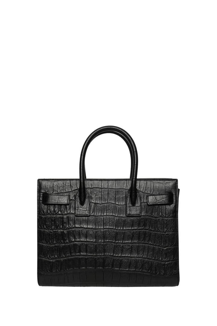 Saint Laurent 2015 Croc Embossed Baby Sac De Jour Tote