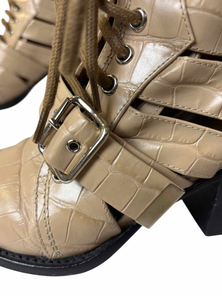 Chloe Size 38.5 Rylee Leather Lace Up Boots