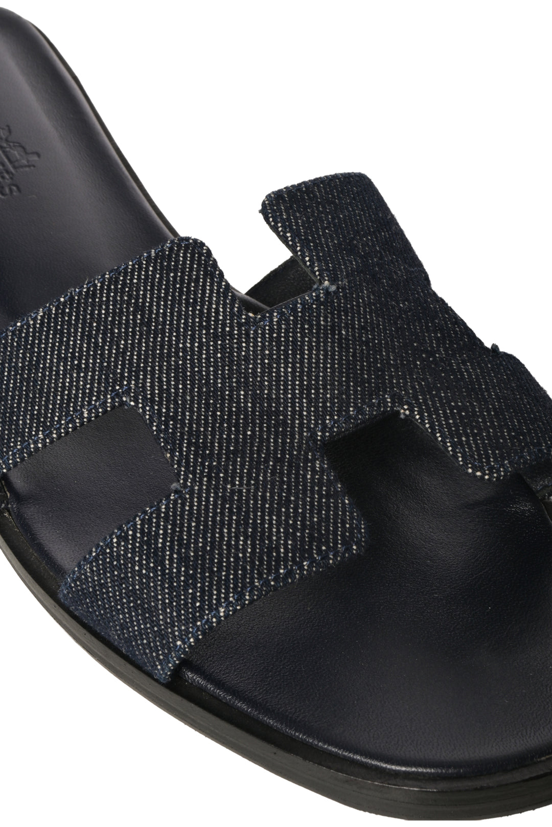 Hermes Size 38 Denim Oran Sandals