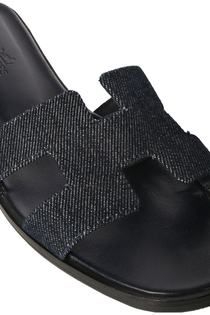 Hermes Size 38 Denim Oran Sandals