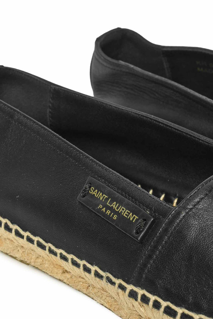 Saint Laurent Size 40.5 Leather Espadrilles