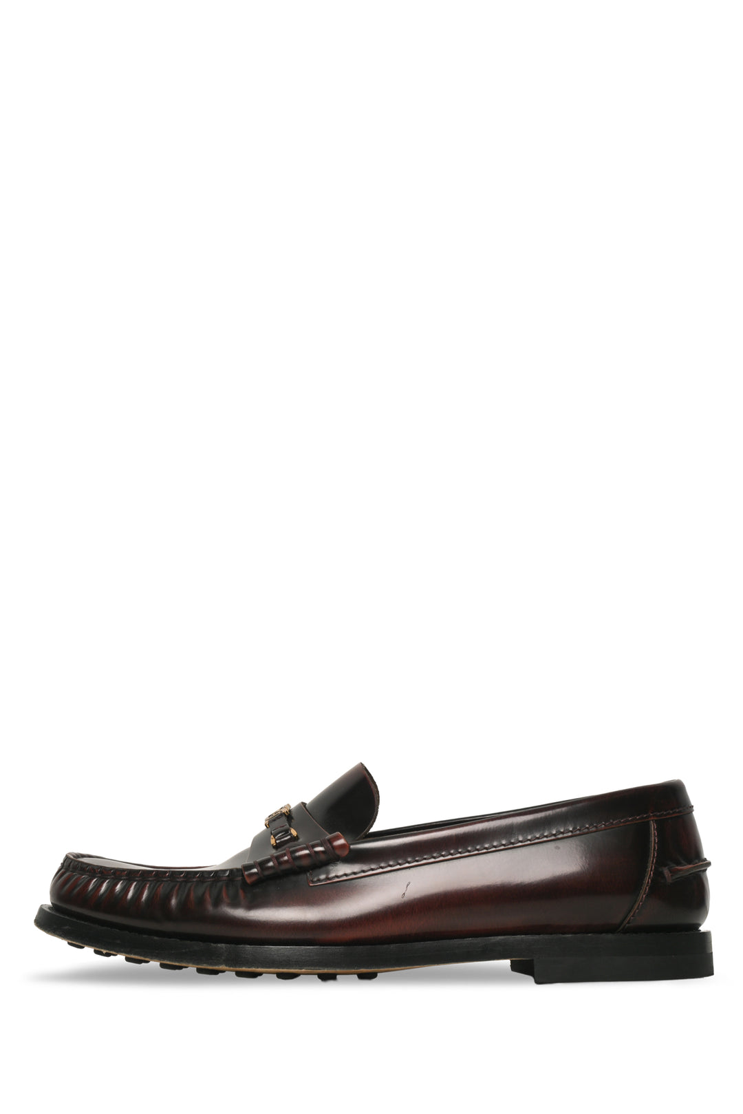 Tod's Size 40 Moc Stitching Leather Loafers