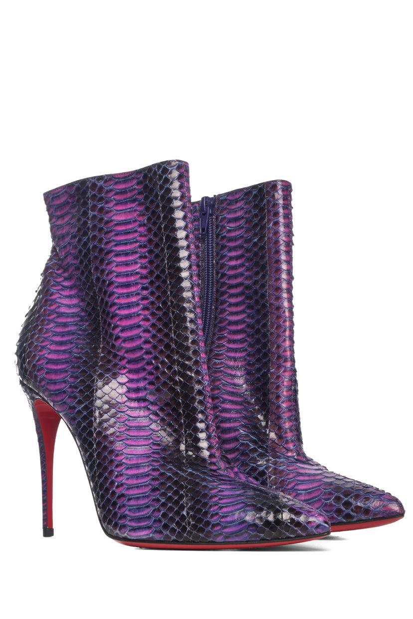 Christian Louboutin Size 38.5 So Kate Watersnake Ankle Boots