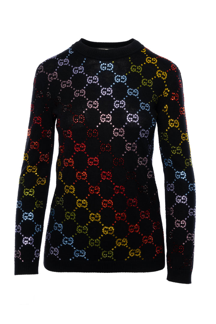 Gucci Size XS Crystal Embellished Sweater