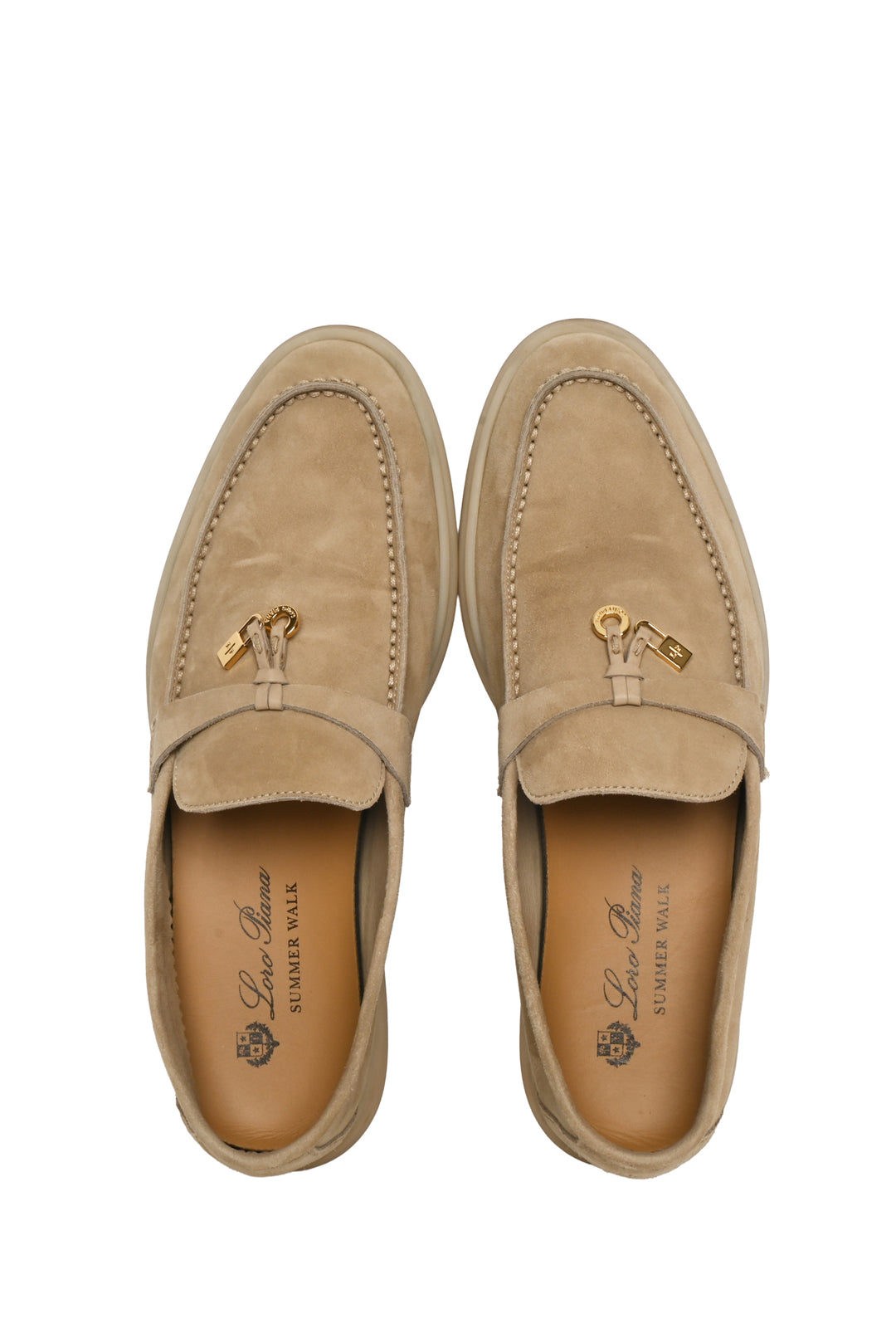 Loro Piana Size 37.5 Summer Charms Walk Loafers