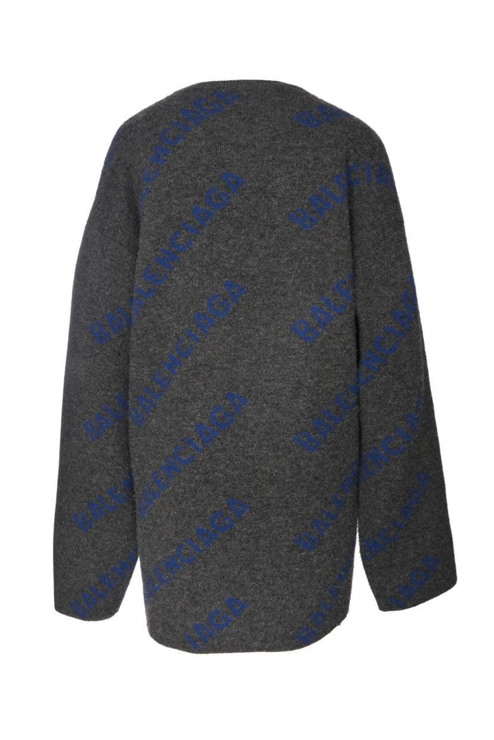 Balenciaga Size S Allover Logo Sweater