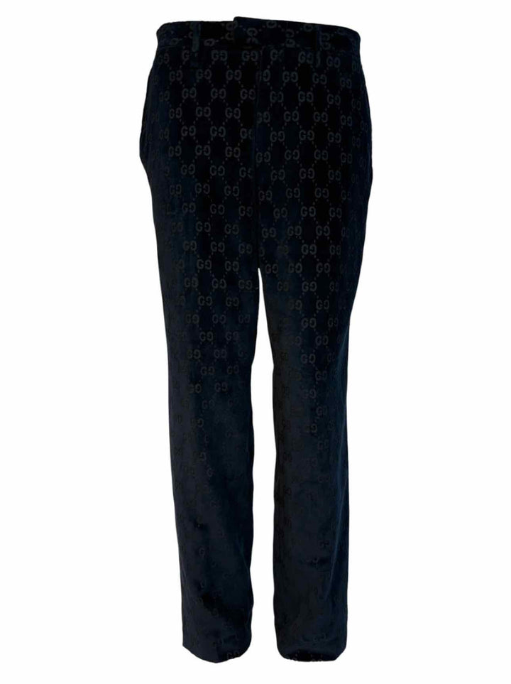 Gucci Size 32 Men's Vintage Monogram Velvet  Pants