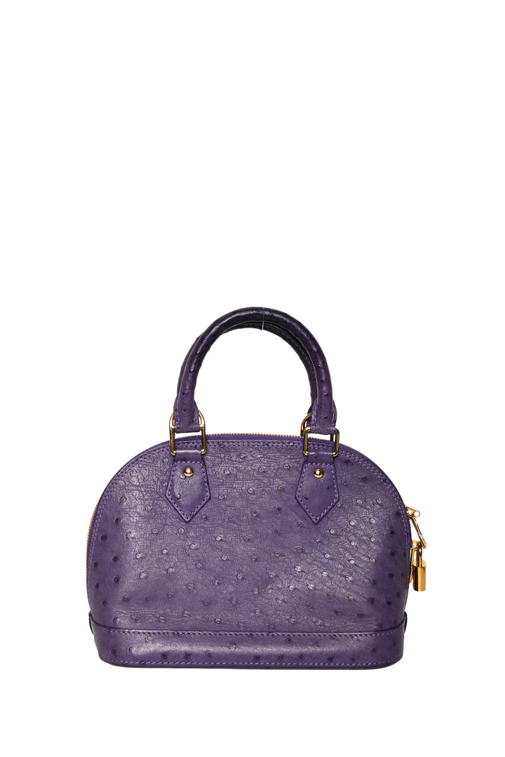 Louis Vuitton 2014 Ostrich Alma BB Shoulder Bag