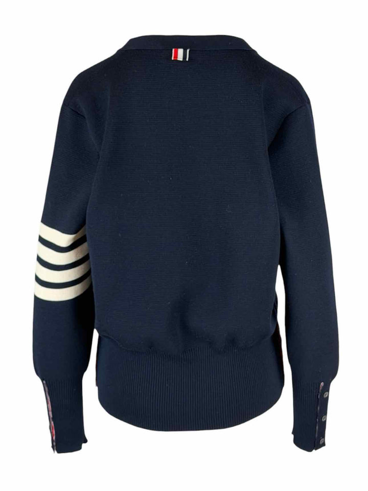 Thom Browne Size 2 Men's 4-Bar Wool Cardigan