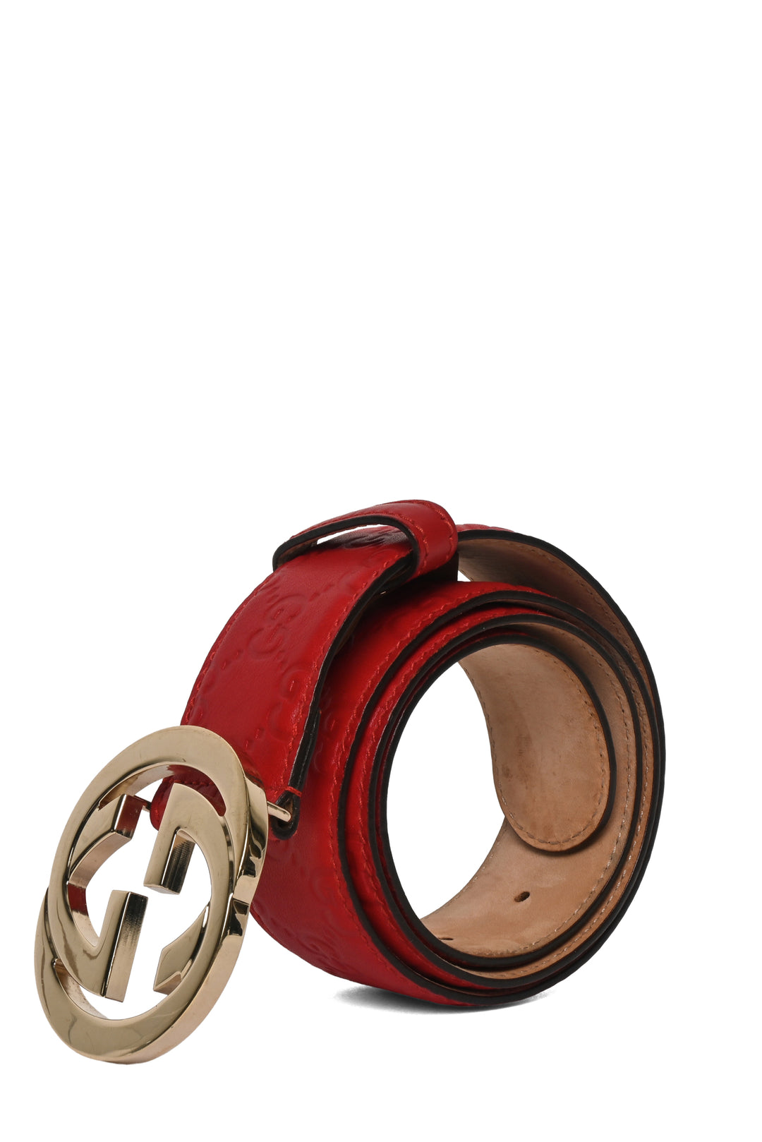 Gucci Size 38 GG Buckle Guccissima Leather Belt