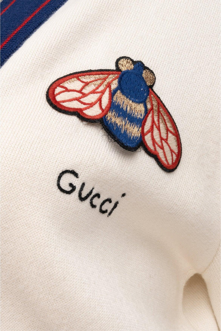 Gucci Size S Bee Embroidered Cardigan