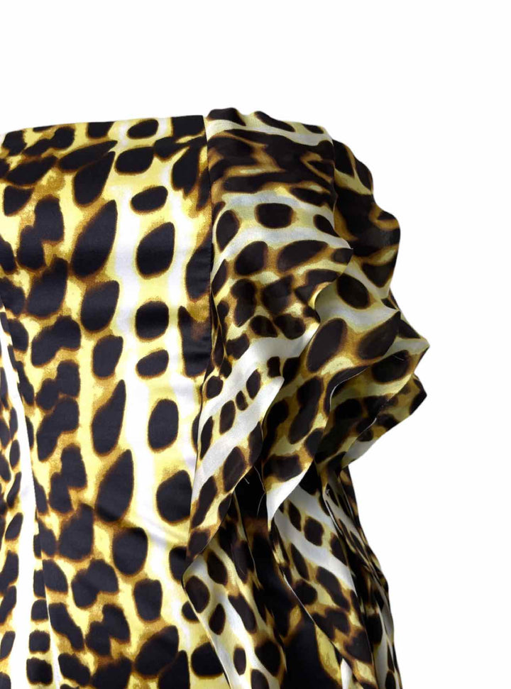 Just Cavalli Size 42 Silk Animal Print  Dress