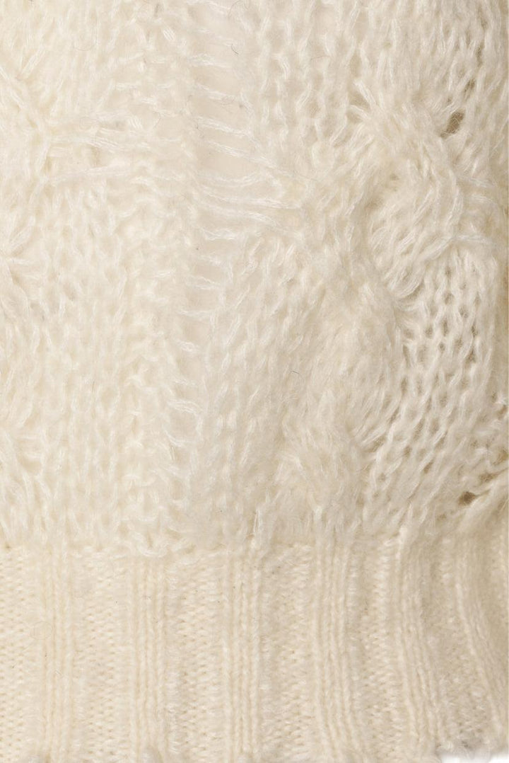 Acne Studios Size XS Frayed Cable Knit Sweater