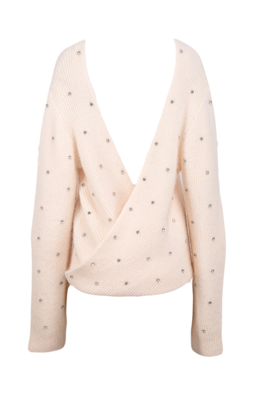 Self Portrait Size L Diamante Back Twist Jumper Sweater