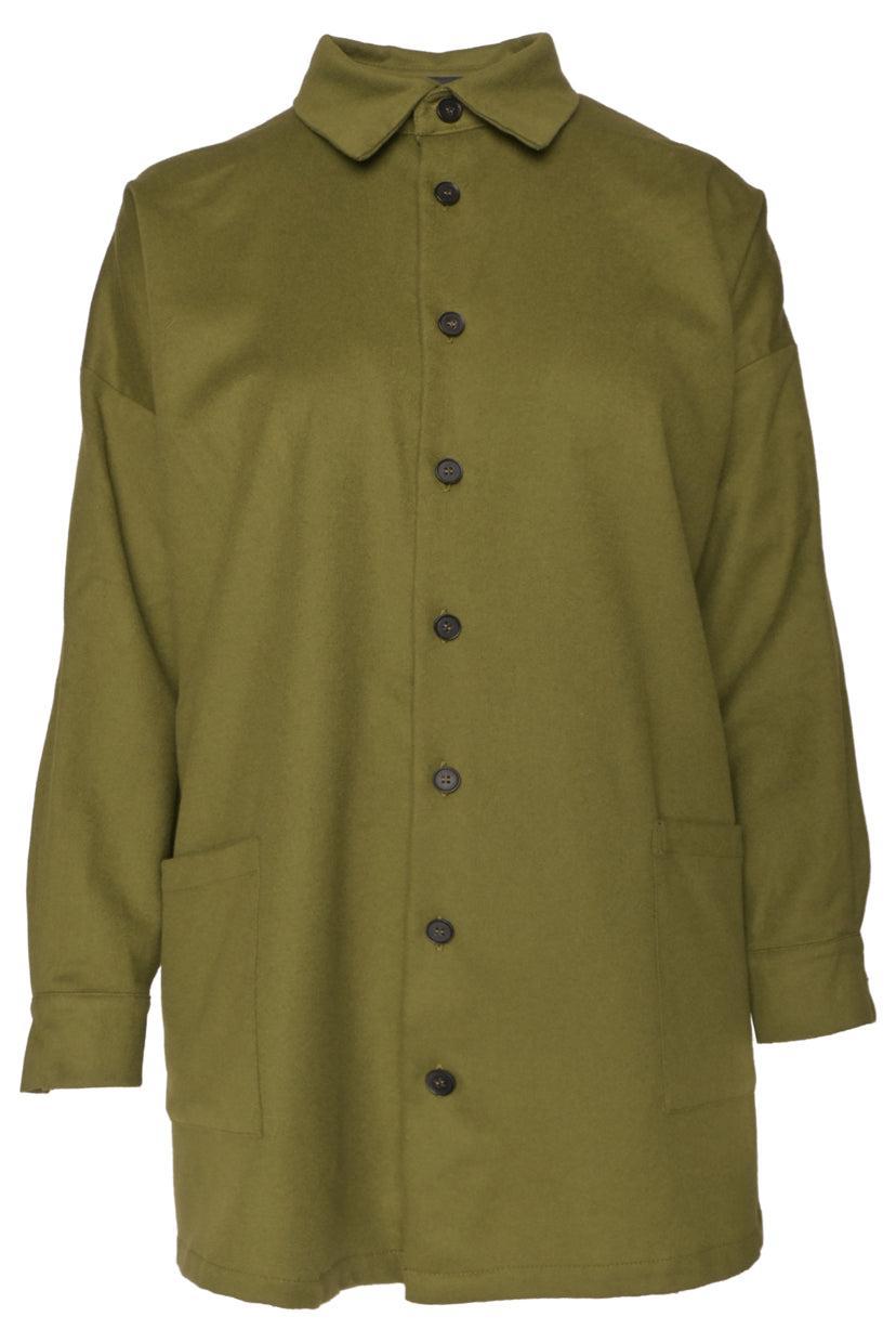 Eskandar Size 0 Oversized Cashmere Button Up Blouse